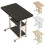 Living And Home 60x37cm Height Adjustable Mobile Side Table Rolling Laptop Desk, 3-Tier, Black 1