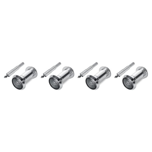 Kit com 4 Visores de Porta de 200 Graus com Broca de 16 mm/0,63 Polegadas para Portas de 1-1/2" A 2-3/8"