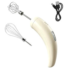 Kabelloser Handmixer mit 5 Geschwindigkeitsstufen, Elektrischer Handschneebesen, Hand-Eierquirl mit 2 Abnehmbaren Rührbesen