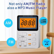 Compact FM/AM/MP3 Radio with Rechargeable Battery for Outdoor Sports, Leisure, and Entertainment