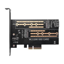 Scheda Adattatore da NVMe NGFF A PCIe 4x PDM2-R2.0 per SSD M.2 2280/2260/2242, Scheda di Conversione SSD M.2 NVMe