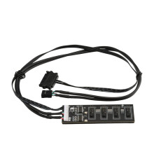 USB-Headersplitter met -Voedingskabel 9-Pins Interne USB-Hubverlenging USB 2.0-Splitterconnector voor Moederbord