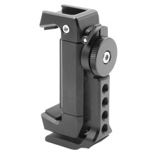 Universeller Smartphone-Stativadapter mit Handyhalterung, 360 Drehbarer Handyklemme und Blitzschuhanschluss