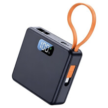 22.5W DIY Power Bank Case 2x21700 Solderless PD22.5W QC3.0 Fast Charging USB C Portable Battery Box with Charging Cable