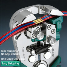 2-in-1 Wire Stripper and Crimper Pliers Automatic Cable Peeler for Electrical Terminal Tasks