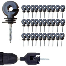Electric Fence Insulator Screw-in Insulator Fence  Wood Post Insulator for Animal Husbandry Electronic System,120pcs