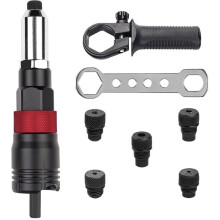 Electric Rivet Gun Electric Drill Rivet Gun Adapter Cordless Riveting Tool Kit, Rivet Tool 2.4mm/3.2mm/4.0mm/4.8mm/6.4mm