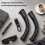 Stroller Accessories, PU Leather Bumper Bar Cover Universal Protective Cover, Armrest Handle Covers with Hooks 1
