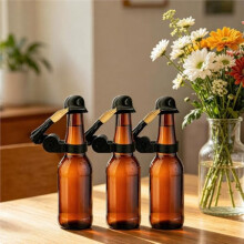 Beer Helmet for Bottles, Pack of 3, Beer Bottle Stopper, Beer Bottles, Salute Beer, Reusable Helmet