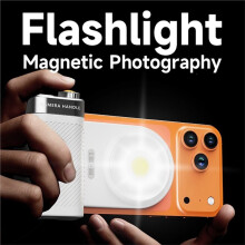 Magnetische Telefoongreep met Fotografiezaklamp Afneembare -Afstandsbediening LED Continu Invullicht B