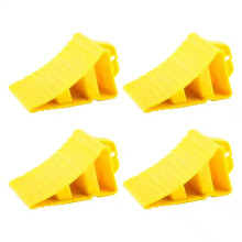 4Pcs Car Wheel Chocks with Handles - Non-Slip Wheel Stoppers for RV Trucks Boats Aircraft