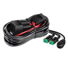 Kit de Arnés de Cableado DT de 2 Núcleos para Barra de Luz LED, Kit de Cableado de Relé de 3 Metros y 40 A con Fusible de 30 A con Interruptor para