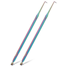 Dual-End Lash Lift Perm Tool, 2PCS Stainless Steel Eyelash Tint Rods Kit with Lash Comb and Separator