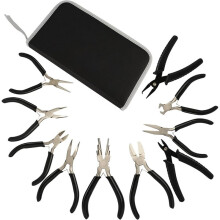 10-Teiliges Schmuckzangen-Set für Schmuckherstellung, Reparatur und Drahtwickeln mit Aufbewahrungstasche, DIY-Schmuckherstellungswerkzeug-Set
