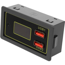 Kfz-Batteriespannungsmesser und Digitales Batterietestgerät 12V/24V mit USB-Schnellladefunktion und Multi-Protokoll-Unterstützung