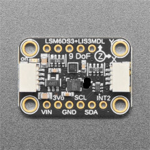 9-DoF IMU-Sensormodul LSM6DS3TR-C + LIS3MDL 9-Axlig Accelerometer, Gyroskop och Magnetometer I2C SPI för -Robotprojekt