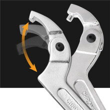 2pcs 8" Water Meter Wrench with Hook for Crescent Wrench for Removing Water Meter Half-Moon Wrench