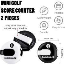 2 Stuks Golfscoreborden, Eenvoudig Te Bevestigen aan Scorehandschoenen, Compact en Draagbaar, Perfect voor Golftoernooien.
