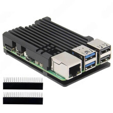 Para Carcasa de Aluminio para Raspberry Pi 5 con Disipador de Calor de Refrigeración Pasiva, con Cintas Térmicas y Acceso Al Conector GPIO