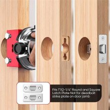 Plantilla de Fresadora para Cerradura de Puerta y Placa de Golpe, Guía para Cerradura de Puerta para Puertas de Madera de 1-3/8" y 1-3/4" de Grosor