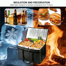 3 Pack Insulated Bags for Food Delivery XXXL Catering Bags for Hot and Cold Food Storage