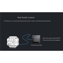 110V - 230V Push 4 Zone AC Triac Dimmer LED Dimmable Brightness Control Single Color Strip Dimming 2.4G RF Remote