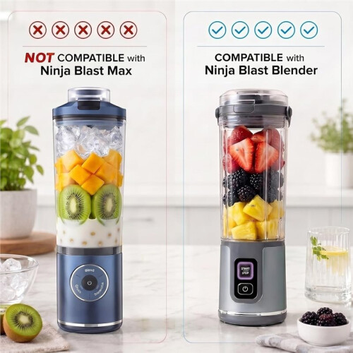18oz Blender Cup Replacement for  Blast BC100/BC151,Blending Vessel Cups with Vessel Caps,Sip Lids and Carry Handle 2