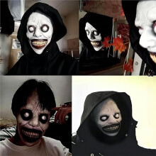 Läskig Halloween-Mask för Vuxna, Realistisk och Andningsbar Leende Mask för Cosplay
