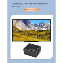 Analog-Digital-Audio-Konverter L/R RCA zu Digital Toslink Koaxial Audio-Adapter für HDTV DVD Lautsprecher EU-Stecker