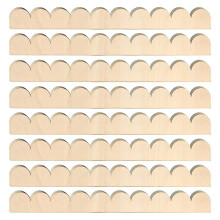 24er-Pack Unbeschichtete Muschelkanten-Holzleisten, DIY-Wand- und Möbeldekor-Holzleisten