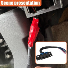OBD2 J1962F Female 16-Pin Connector Wire Harness Compatible with Open Pigtail Cable and Mounting Bracket