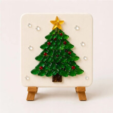 Christmas Sea Glass Mosaic DIY Art Kit for Relaxation and Coastal Decor