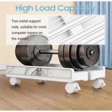 Soporte Ajustable para Torre de Computadora Móvil, Soporte para CPU Ventilado con Ruedas Giratorias con Bloqueo, Compatible con la Mayoría de Torres