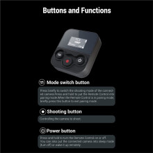 For 5/4 Remote Control for OSMO Action 6 5 Pro 4 OSMO 360 with Wrist Strap Screen Display