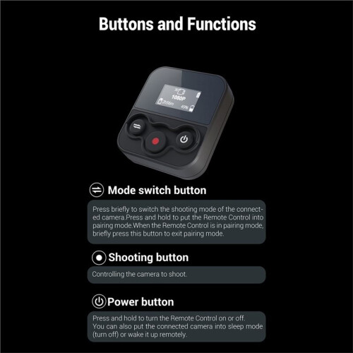 For  5/4  Remote Control for  OSMO Action 6 5 Pro 4 OSMO 360 with Wrist Strap Screen Display