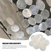 Capiz Shells - 100PCS 1 Inch Round Shells with Holes, Polished Natural for Crafting Jewelry Making DIY