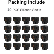 20 Pièces de Housses en Silicone pour Hotend D'Imprimante 3D, Couvercles en Silicone Haute Température pour Bloc Chauffant D'Extrudeuse, Compatibles