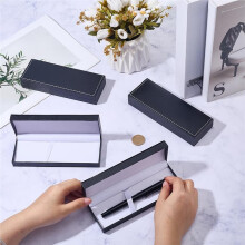 4 Caixas Pretas para Caneta em Caixa de Presente - Armazenamento Elegante para Canetas Tinteiro e Esferográficas