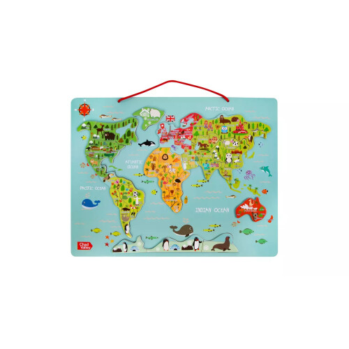 PlaySmart Magnetic World Map Educational Toy 1
