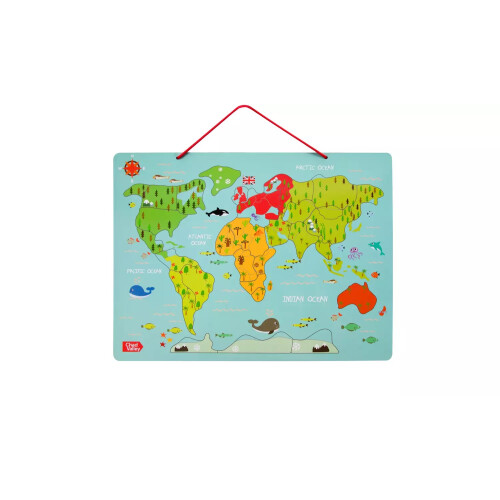 PlaySmart Magnetic World Map Educational Toy 2