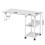 Living And Home Height Adjustable Mobile Overbed Table Foldable Side Desk w/ Wheels & Shelves, White, 95 x 40cm 6