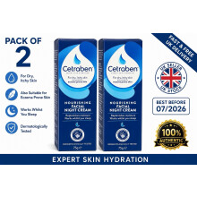 Cetraben Moisturiser - Nourishing Facial Night Cream - 75g - Pack of 2 BBF 07/26