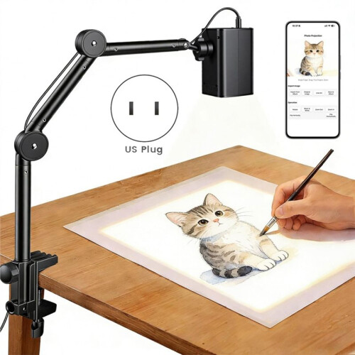 Art Projector for Tracing and Drawing Projector with App Free Web Control,Online/Offline Modes Adjustable Stand US Plug 2