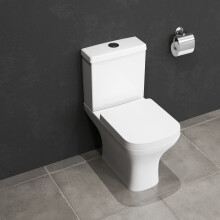 Close Coupled Toilet Soft Close Seat Square WC