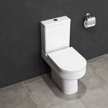 Rimless Close Coupled Toilet Soft Close Seat WC