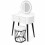 MN Furniture LED Touch Mirror Dressing Table Marble Stool White 3