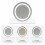 MN Furniture LED Touch Mirror Dressing Table Marble Stool White 5