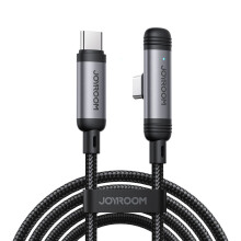 Joyroom USB-C auf USB-C abgewinkeltes Schnellladekabel 60 W, 1,2 m - Schwarz