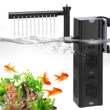 Aquarium Filter Pump 1000L/H 15W, Fish Tank Filter with Filtration Oxygenation Water Purification, 180° Adjustable Outlet