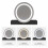 MN Furniture LED Touch Mirror Dressing Table Marble Stool Black 5
